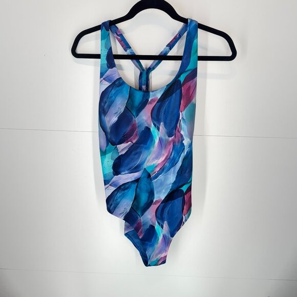 Athleta Malibu One Piece Swimsuit in Make A Splash Cool - Picture 4 of 7